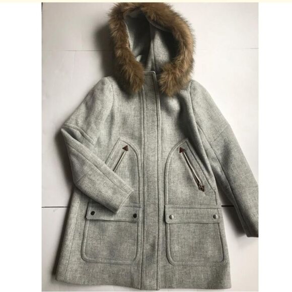 NWT. JCrew Chateau parka in Italian stadium wool Sz 0 - Picture 4 of 8